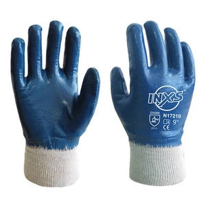 Industrial Work Safety Gloves-Nitrile+Knit Fleece Material Anti-Slip & Durable Protective Hand Gloves