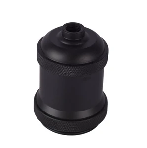 Aluminium Matte Lamp Holder with Ring E26 E27 No Switch Light Socket 250v Metal Body Stand Screw Style