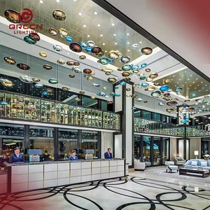 Professional Quality Banquet Hall Villa Custom Project Luxury Glass Led Chandelier Lamp