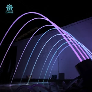 Low Price Davis Laminar Jet Water Fountain Stainless Steel 304 Large Plus DMX512 LED Light Eco-Friendly Durable Pool Fountain