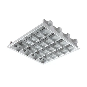 Modern Office Recessed LED Grille Light With Louver Aluminum Reflector