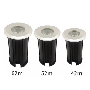 Dia50mm 1w 2w 3w High Bright Round Stainless Steel Waterproof Pool 12v Inground Flood Ip68 Led Underwater Floor Deck Light
