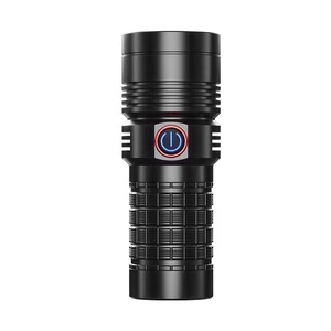 High Quality 3000 Lumens Super Bright Long Distance Rechargeable Aluminium Flashlight Handheld Torch Light Power Bank