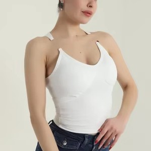 Fashion Design Women Tank Top Unique Custom Logo Vest Top Solid Pattern Plus Size Casual Breathable Plus Size Women Tank Top