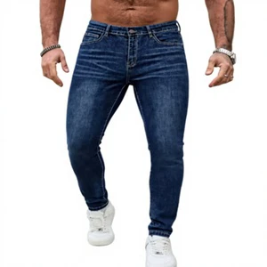 Men's Classic Straight Fit Eco-Friendly Ripped Streetwear Denim Jeans Soft Cotton Casual Pants OEM Factory Plus Size Regular Fit