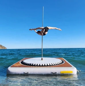 EJIA Brand Inflatable Floating Dance Pole Yoga Mat- Sport Water Board Air Track Pool Use Max Capacity 100-500kg Model
