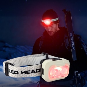 2026 New USB C Fast Charging Motion Sensor Headlamp 550LM LED Head Light With 3 Color Modes Spotlight And Floodlight