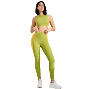 Ladies Gym & Fitness Wear Yoga Set In Cheap Price High Waist Gym Workout Sleeveless 2 Piece Yoga Set for Women
