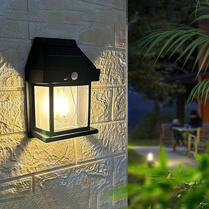 2026 Hot Sale Motion Sensor Solar Light Outdoor Backyard Solar Lamp Garden Waterproof Light Blub Yard Wall Solar Light