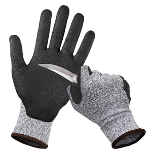 13G A3 ANSI/ISEA Cut Level 3 Anti-Slip Cut Resistant Sandy Nitrile Palm Coated Work Safety Gloves Type II Electrical Insulation