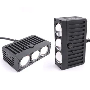 80W Led Grille Light High Low Beam White Color 6500K 3 Lens Led Grille Lights Dual Fans External Auxiliary Front Grille Light