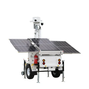 Nikisun VTS3P-CM Foldable Mobile Solar Outdoor Tower Setup Telescopic Mast Energy Supply Garden IP65 White Light Emission 24%