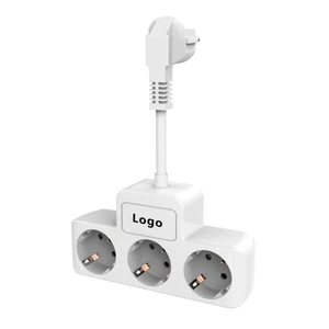 USB Wall Charger Extension Multi-plug Socket EU Standard 3 Outlets Mini Power Strip