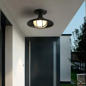 Outdoor Waterproof LED Universal Voltage Ceiling Light Vintage Villa Pavilion Gazebo Courtyard Balcony Corridor Garden Yard