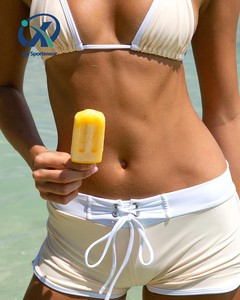 Plain Grommet Tie Side Custom Swimwear Boyleg Style Custom Swimsuit With Logo Custom Bathing Suit Supplier Adjustable Lace Up