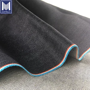 Japanese Vintage Dark Blue Soft Lightweight 11oz Woven Twill GOTS Certified Women's Men's Girls Denim Jeans Fabric 100% Cotton