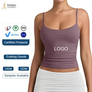 Under Lulu Custom Printed Basic Lady Double Lined Scoop Neck Adjustable Camisole Crop Summer Sleeveless Women's Tank Tops