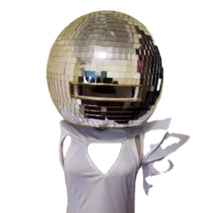 Silver Mirror Costume Stage Performance Accessories for Disco Night Club