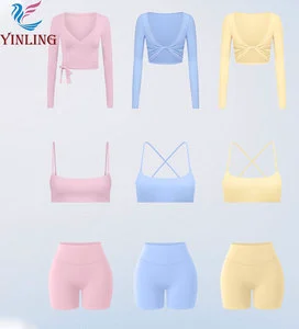 Women's Lightweight Sustainable Yoga Sets-New Product Solid Pattern Elastic Waist Yoga Pants and Leggings Seamless Yoga Set