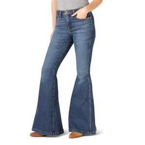 Breathable Bottom Flare Trousers Denim Pants Wholesale Low Price Casual Fashionable Wear Flared Denim Pants