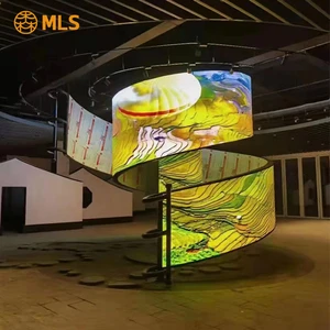 320x160mm Indoor MLS P1.5 P2 P2.5 P3mm Flexible LED Screen Advertising Video Wall