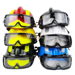Safurance Rescue Helmet for Fire Fighter with Protective Glasses Safety Protector Workplace Hard Hat Safety Supplies