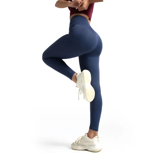 Seamless High Waisted Solid Color Yoga Pants Push-up Mujer Tummy Control Legging Workout Leggings for Women