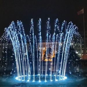 Luxury Dancing Music Fountain RGB LED Indoor Outdoor Garden Pool High Density Steel Water Feature
