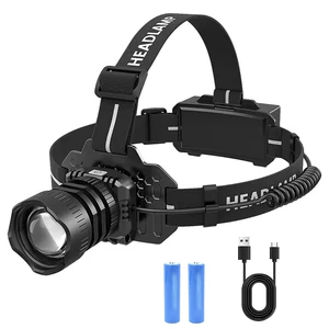 Wholesale Motion-Sensor Fishing Headlight Long-Range Beam Zoomable Flashlight Rechargeable Outdoor Cycling Hiking LED Headlamp