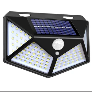 Solar Power Lighting Wall Lamp Motion Sensor Led Solar Light Outdoor Backyard Garden Stair Waterproof 100LED 118LED 76COB 80 0.3