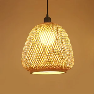 Handmade Woven Pendant Lamp Chinese Restaurant Decor Lighting Classic Design Bamboo Chandeliers Creative Rattan Hanging Light