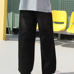 Wholesale Custom 100% High Men Fashion Denim Jeans Straight Wide Leg Plus Size Baggy Custom Oversize Jeans Pants for Men