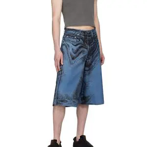 Custom OEM Vintage Jeans Shorts for Men American European Summer Washed Cotton Denim Pants Zipper Fly Casual Straight Design