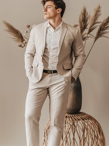 Men's Stylish Business Blazer Formal Casual Suit Jacket Lightweight Comfortable Design for Wedding Office Dinner Party Wear