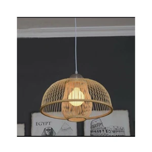 Products Competitive Price in the Market - Bamboo Style Led Lamp Shade with Holder Hanging Pendant Light