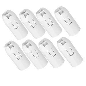 Hot Sale Screw Type E14 Smooth Body White Lamp Socket Plastic Bulb Socket