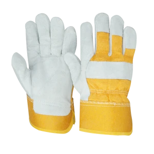 New Arrival Leather Made Working Safety Gloves Best Selling Breathable Solid Color Safety Gloves