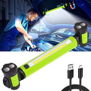 Cordless Rechargeable Magnetic LED Underhood Work Light With Hooks
