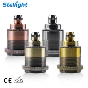 Multicolored Vintage E27/E26 Screw Bulb Socket Brass Pendant Light Fitting Adapters Copper Lamp Head Holders & Bases