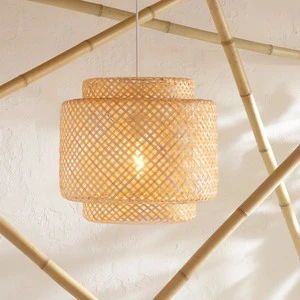 High Quality Midcentury Design Bamboo Pendant Light Bamboo Lamp with Light Fixture