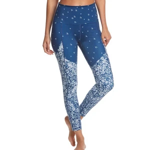 Yoga Pants Stretchy Sweat Wicking Women Fitness Leggings Allover Printed High Stretch Breathable Activewear Workout Gym Pants