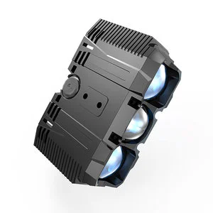 New 12V 100W Three-Lens White/Yellow LED Grille Lights for Cars & Motorcycles-IP68 Waterproof Universal Fitment