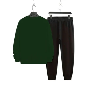 Relaxed Fit Sweat Suit Soft Comfortable Cotton Blend Sweatshirt and Pants Set Perfect for Casual Streetwear and Everyday Wear