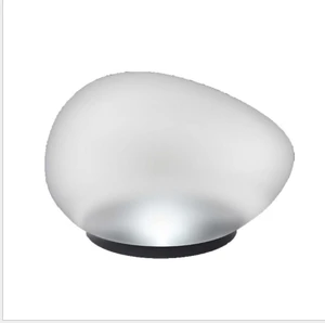 Solar Brick Light Glass Egg Shape Ground Garden Deck Table Lamp