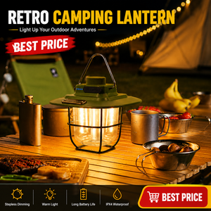 Best Price USB Rechargeable Vintage Portable LED Hook Tent Light Outdoor Atmosphere Camping Lamp Hiking Fishing IP44 Rated