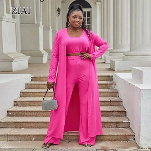 Women's Navel Expose Casual Three-piece Suit Tight High Quality Vacation High Crater Set