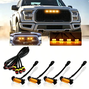 New LED Front Grille Marker Light Lamps Amber Flashing Strobe Light Waterproof Superior Brightness
