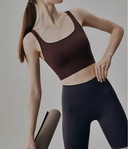 Women's Yoga Crop Tops Workout Tank Tops Breathable Slim Fit Fitness Running Sports Crop Tops for Women