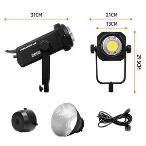 200W Single Color LED Studio Spotlight with CRI 95 Ra+ for Video Production-TL Media