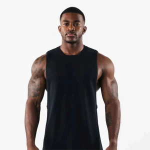 High Quality 100% Cotton Lightweight Summer Everyday Plain Casual Sleeveless Shirts Undershirts